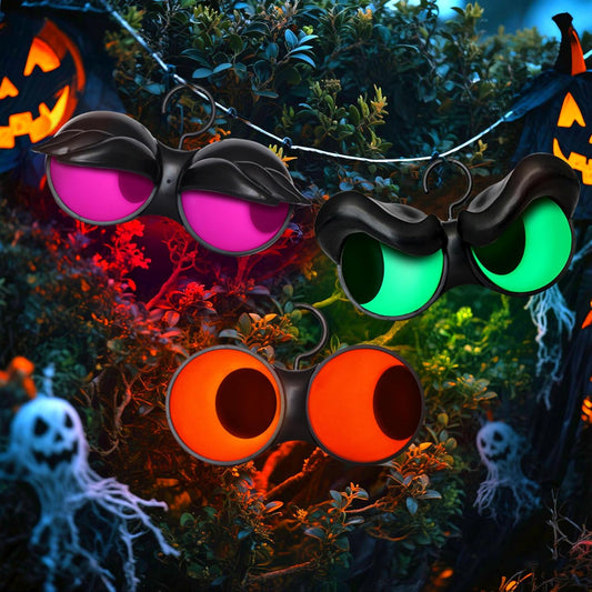 3 PCS Indoor Halloween Decorations – Flashing Peeping Eye Lights with Timer, Glowing Halloween Decorations for Outdoor Party Supplies, Spooky Animated Eye Lights Decor for Yard Lawn Garden