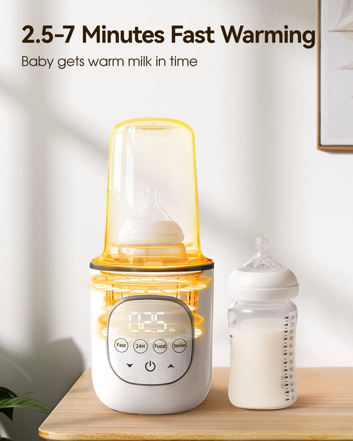 Bottle Warmer, Fast Baby Bottle Warmer for Breastmilk and Formula