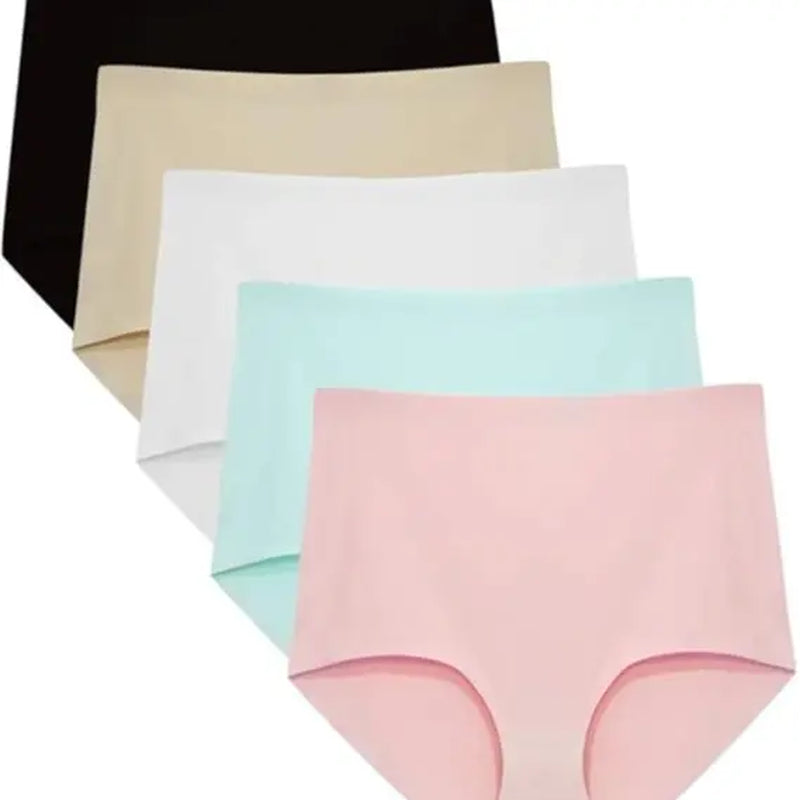 Fallsweet No Show Underwear for Women High Waist Seamleass Briefs Panties