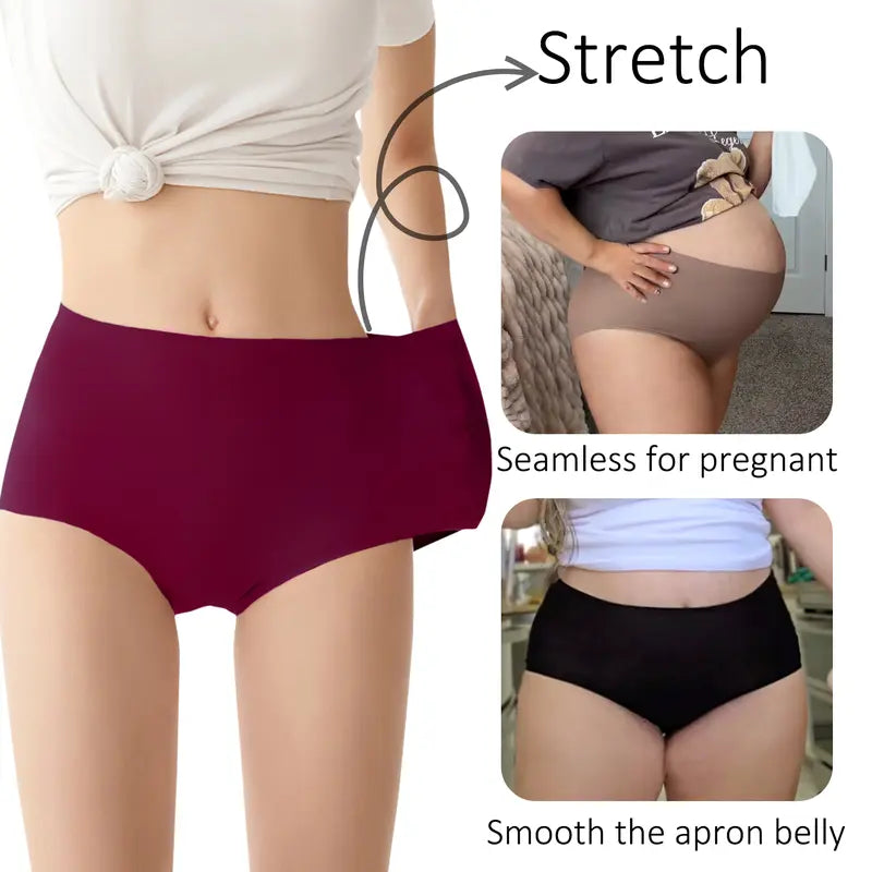 Fallsweet No Show Underwear for Women High Waist Seamleass Briefs Panties